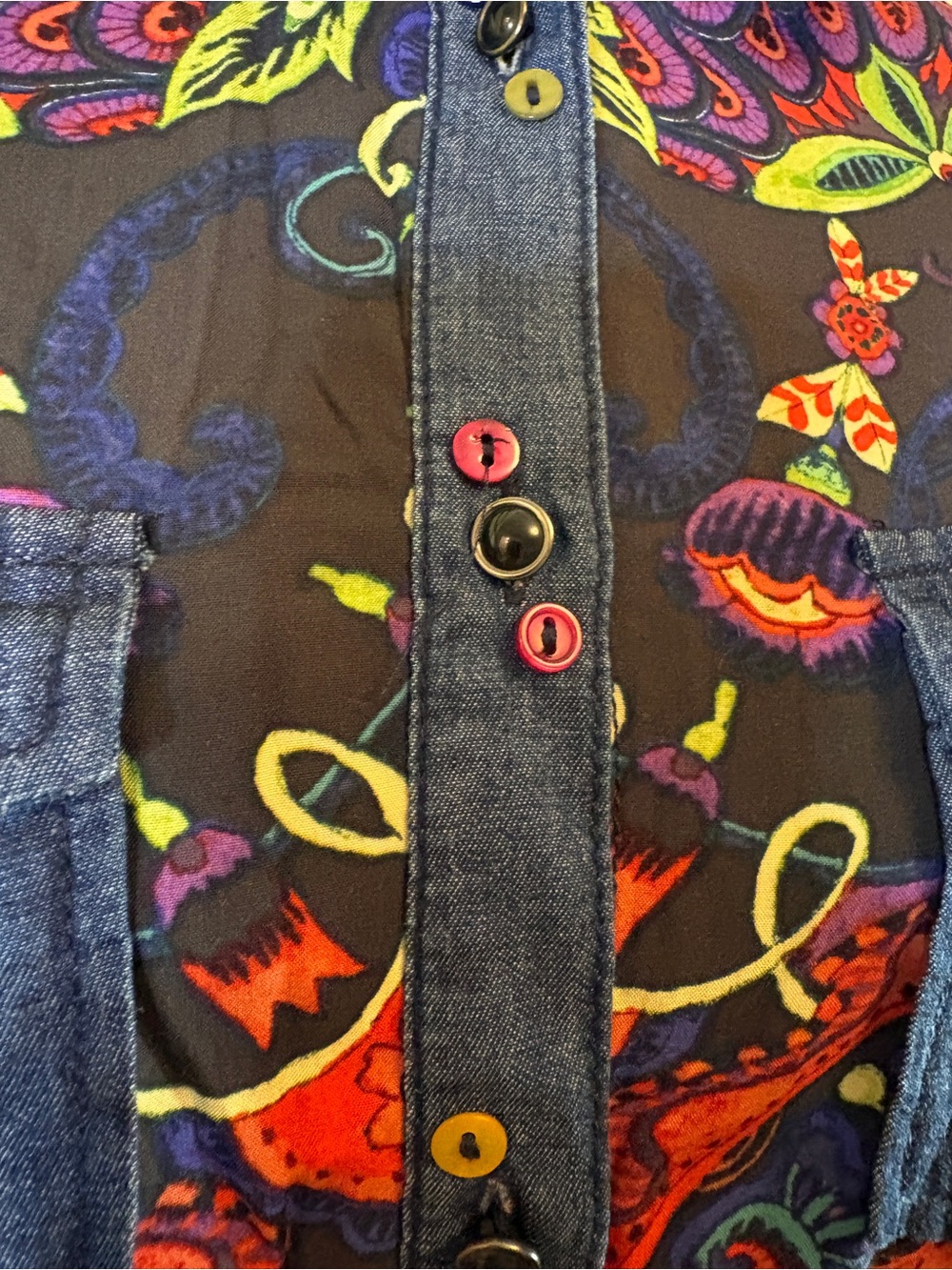 Desigual. Knitted Sleeves. Jean Top - Picture 9 of 13